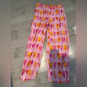 Ice Cream Print Women’s Pajamas - Pink and Orange